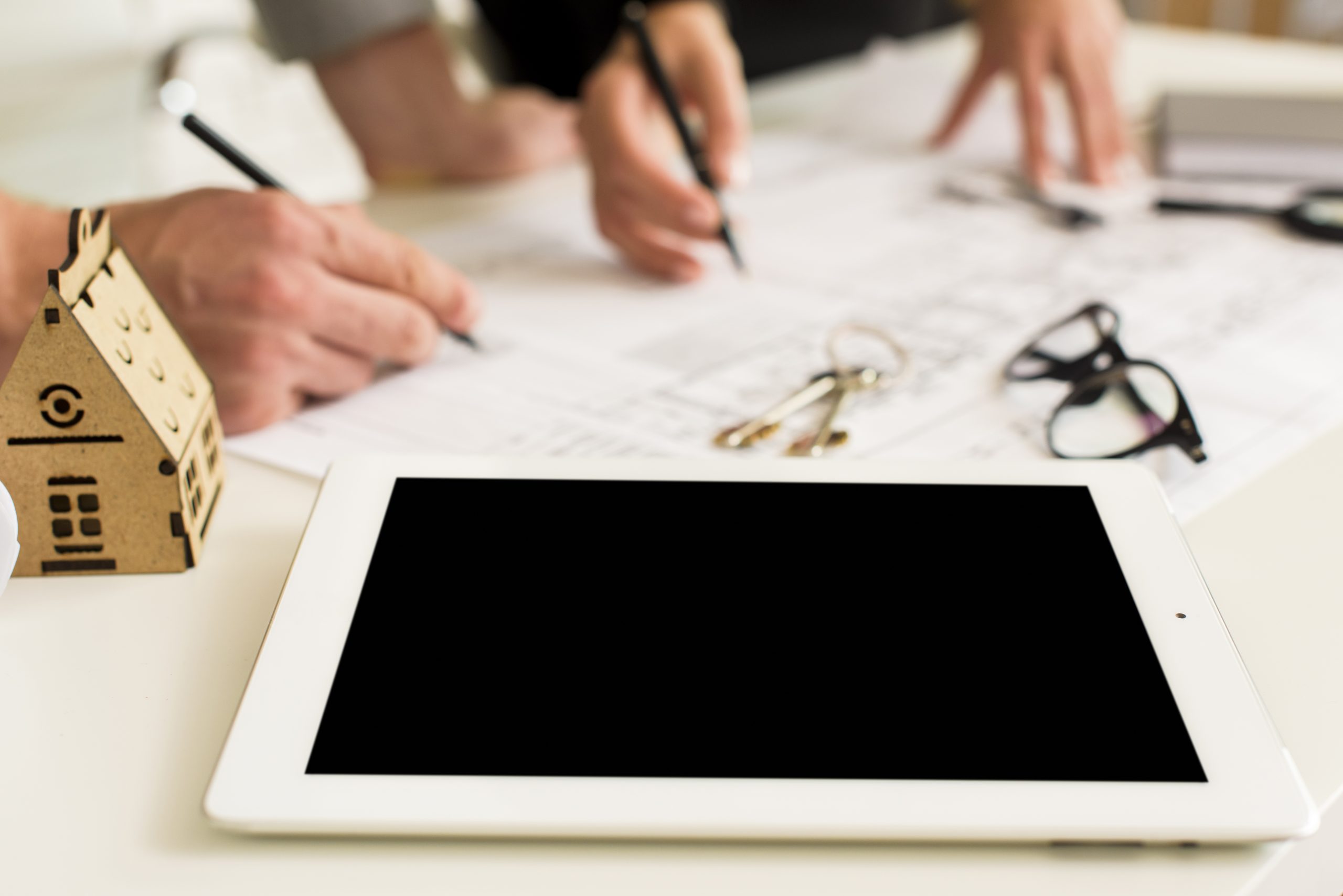 close-up-tablet-mockup-table Residential Plot Purchase